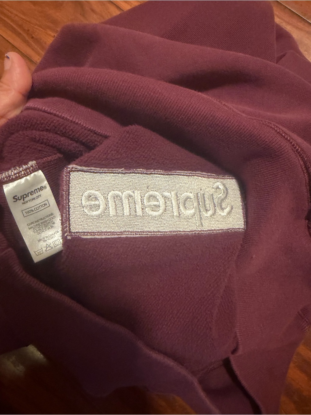 Supreme Plum Box Logo Pullover Hoodie men’s sizes medium read - Picture 10 of 11